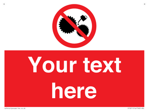 Custom No Oiling Sign